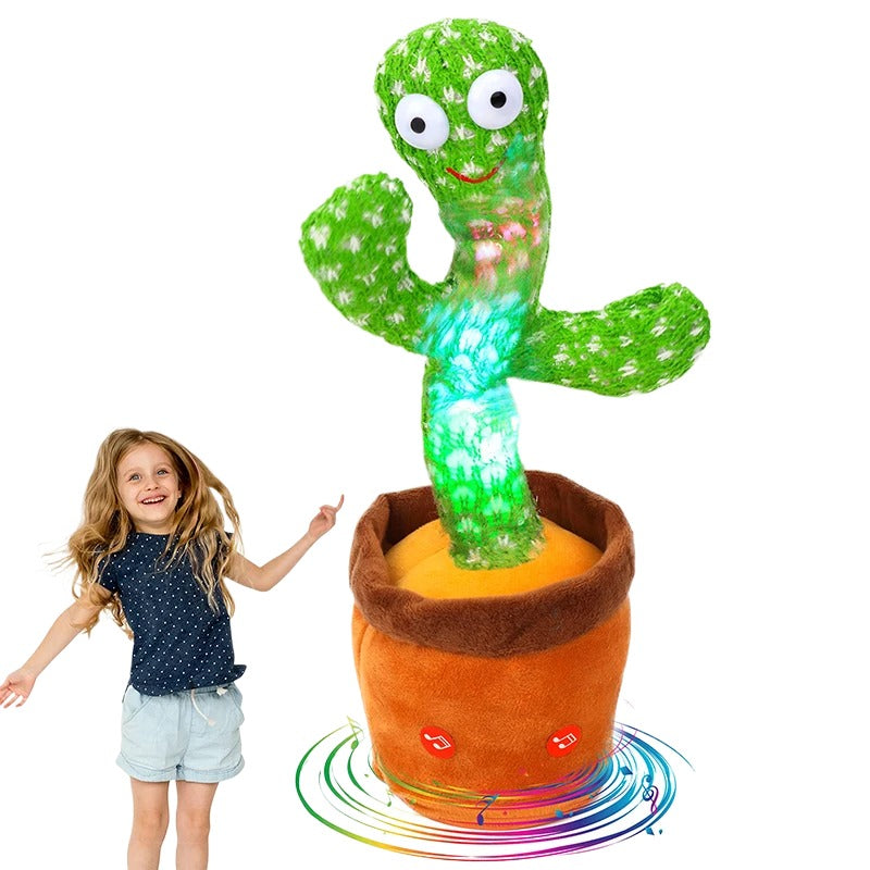 Dancing Cactus Toy for Kids – Talking & Singing Plush Cactus | Interactive Mimic Toy | Battery Operated Fun Toy for Toddlers (Without Box)