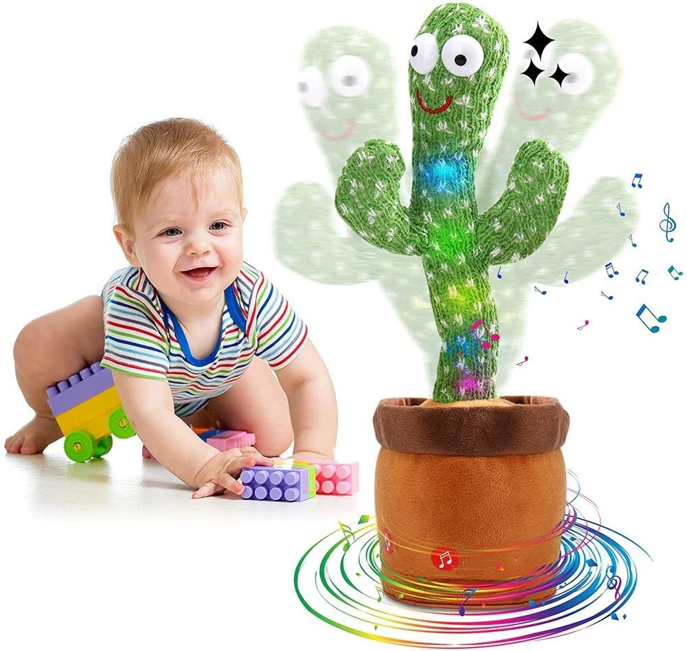 Dancing Cactus Toy for Kids – Talking & Singing Plush Cactus | Interactive Mimic Toy | Battery Operated Fun Toy for Toddlers (Without Box)