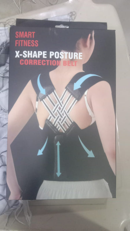 Smart Fitness X-Shape Posture Correction Belt – Back & Shoulder Support for Men & Women