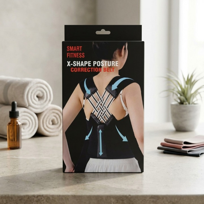 Smart Fitness X-Shape Posture Correction Belt – Back & Shoulder Support for Men & Women