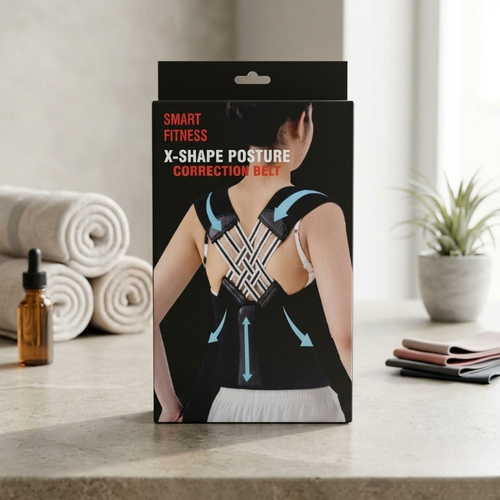 Smart Fitness X-Shape Posture Correction Belt – Back & Shoulder Support for Men & Women