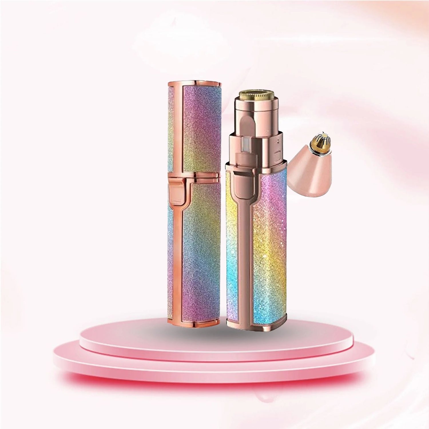 Flawless 2 In 1 Eyebrow Trimmer Multi Attractive Color With USB Charging Cable And Cleaning Brush