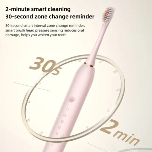 Electric ToothbrushElectric Toothbrush – Rechargeable Sonic Cleaning Toothbrush with Soft Bristles, Deep Clean (Random Colour)