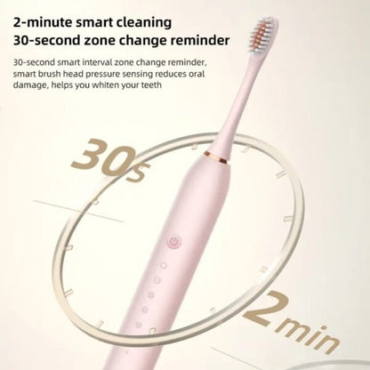 Electric ToothbrushElectric Toothbrush – Rechargeable Sonic Cleaning Toothbrush with Soft Bristles, Deep Clean (Random Colour)