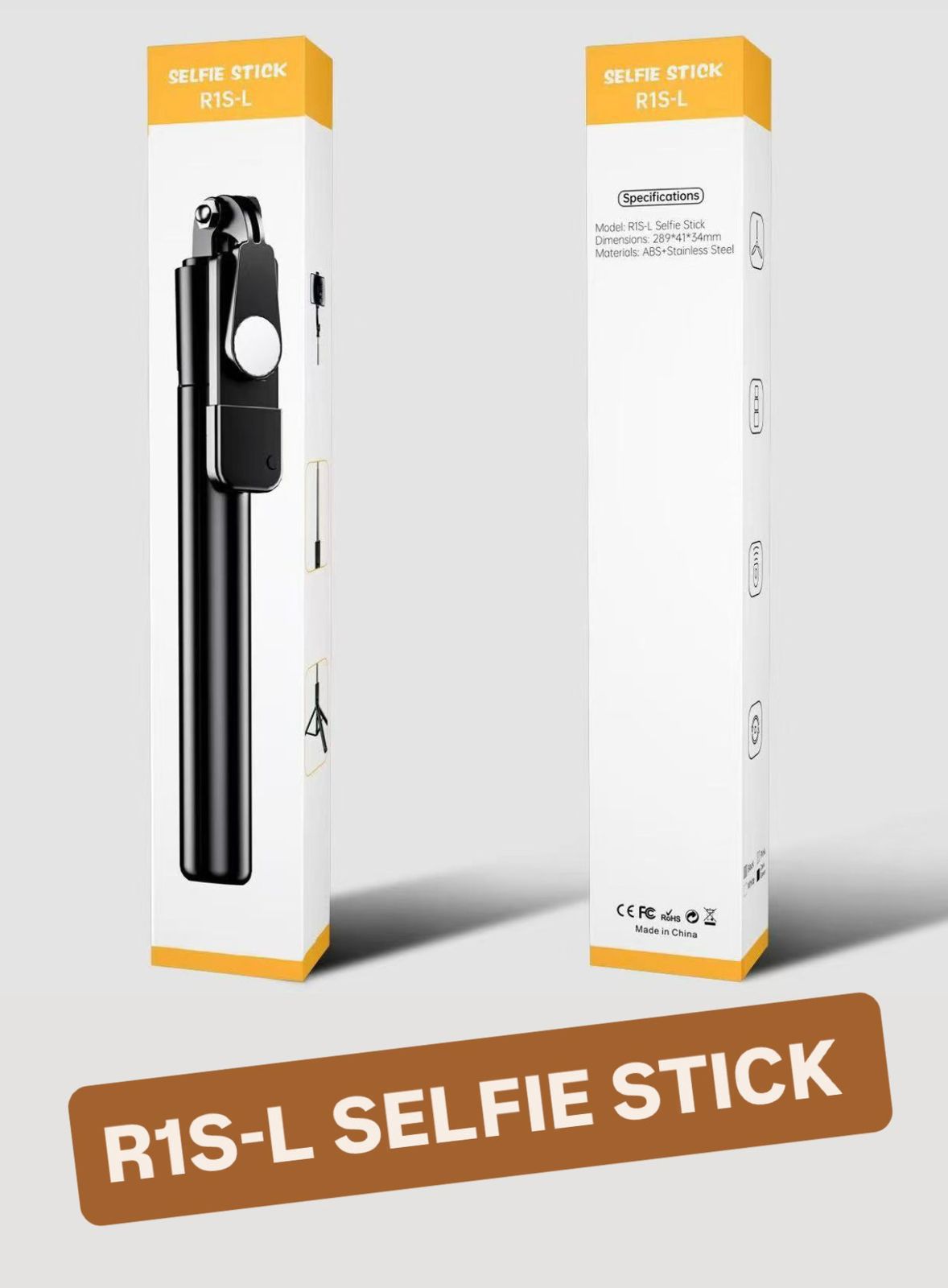 In 1 R1SL Selfie Stick Featuring A Bluetooth Remote, Tripod Stand, Light And Retractable Mobile Holder