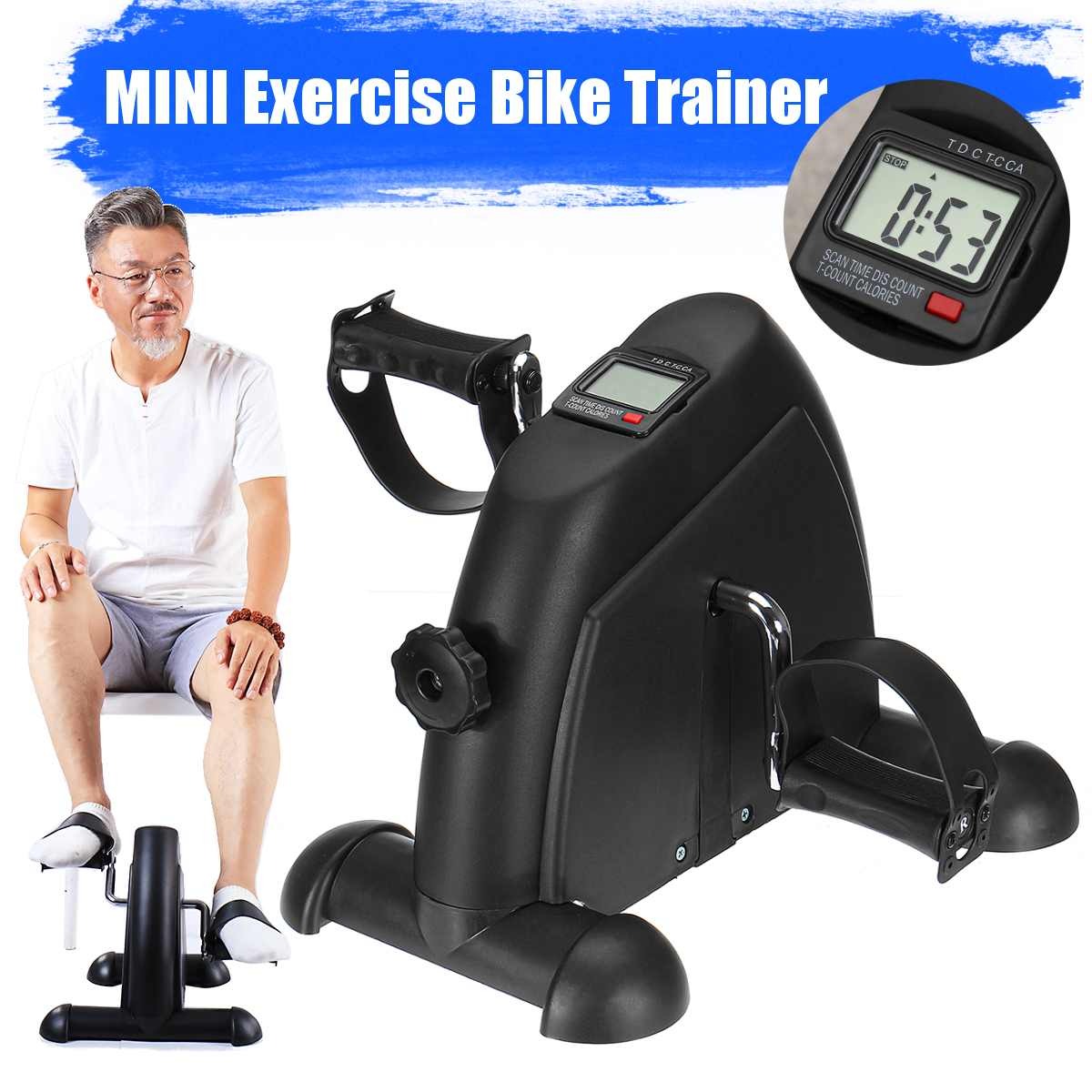 Portable Mini Cycle Bike Exercise Cycle With Digital Meter Compact Fitness Machine For Home Office And Travel