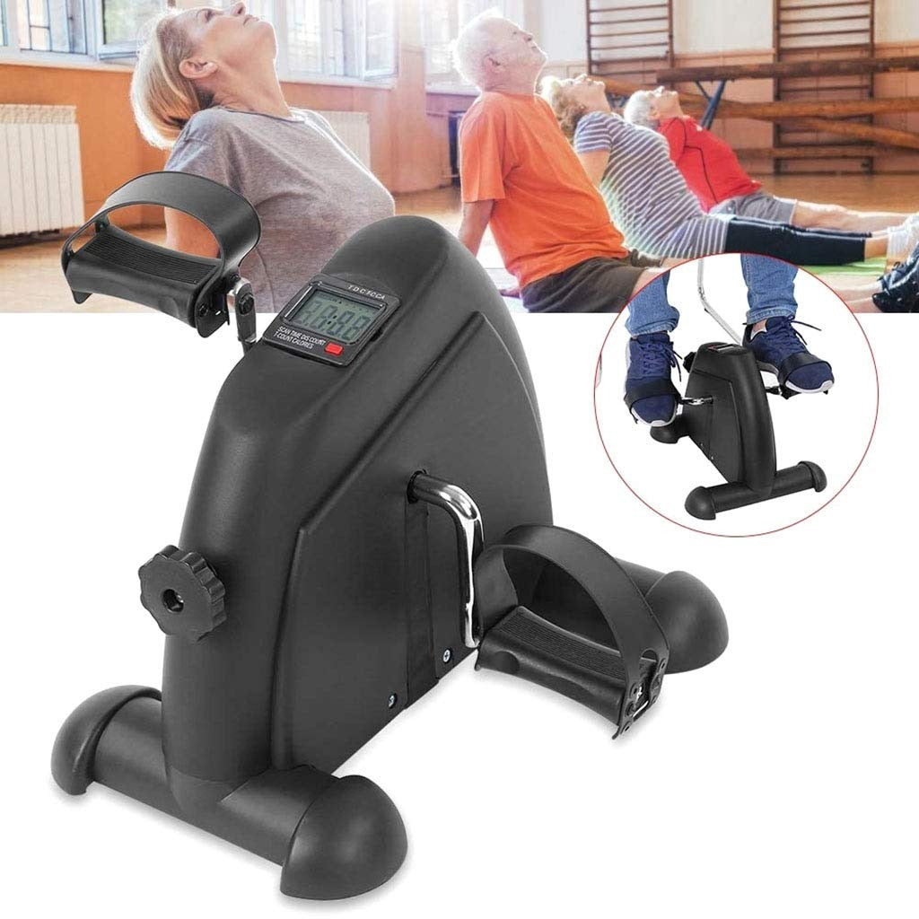 Mini Bike Pedal Exerciser Arms And Leg Pedal Exerciser With Digital Meter Foldable Mini Fitness Cycle Home Exercise Machine