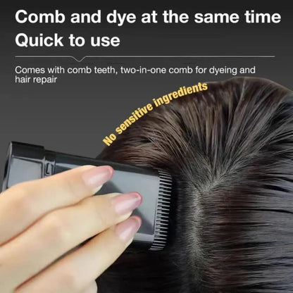 Instant Hair Color Dye Comb Stick Root Touch-Up Cover Gray Hair Long Lasting 20g - Black