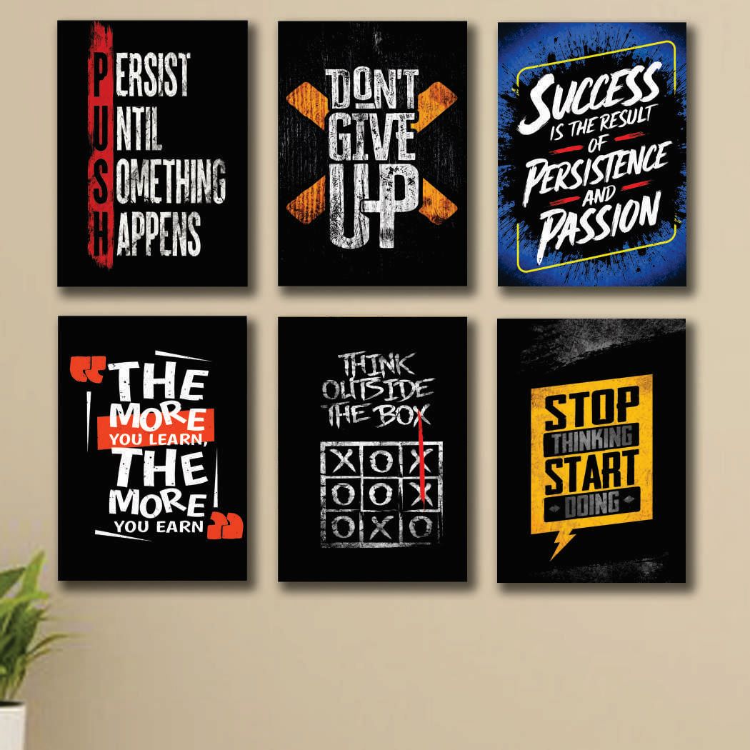Set of 6 Premium Wall Art Photo Tiles – Modern Home Decor Sets 8x11