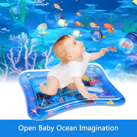Baby Water Play Mat Inflatable Tummy Time Activity Play Mat for Infants & Toddlers