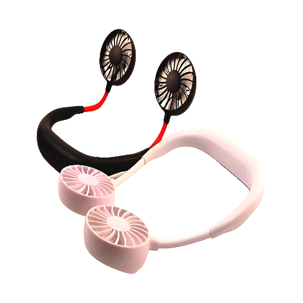 7 Wing Neck Fans Mini Portable Outdoor Fan Personal Fan Biggest Rechargeable Battery Operated Neckband Fan - Portable Cooling Device (Random Color)