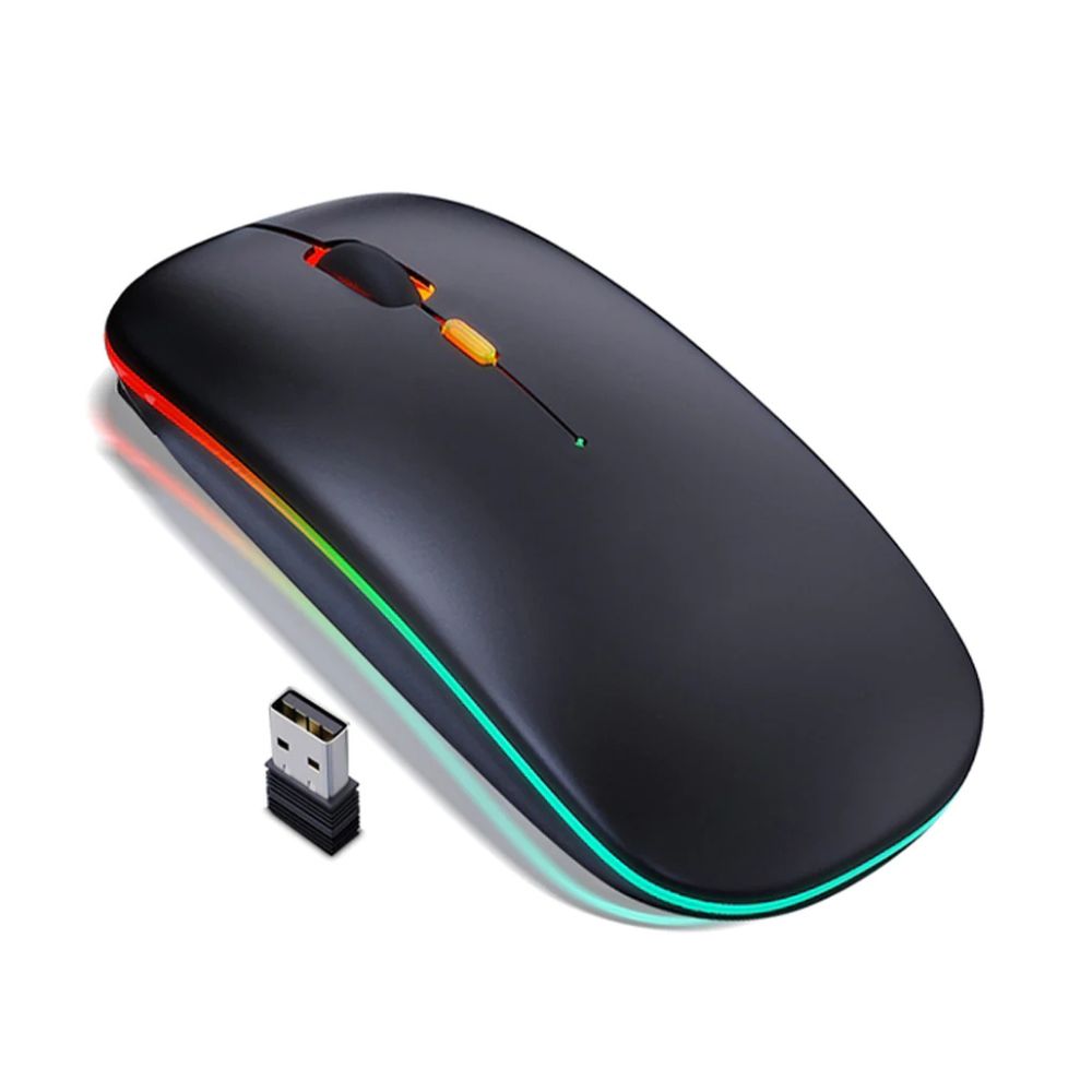 HP Original Wireless RGB Rechargeable Bluetooth Slim Mouse with 480mAh Battery – Black