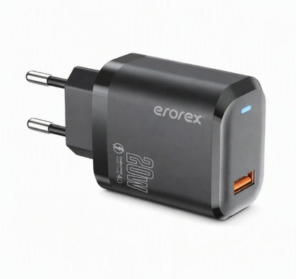 Erorex 20W QC-1.0 Fast Charging Adapter for Android iOS
