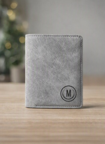 M Men's Premium Leather Wallet – Slim Bifold Card Holder & Cash Wallet | Deal Offer - Black