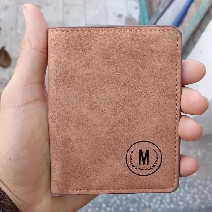 M Men's Premium Leather Wallet – Slim Bifold Card Holder & Cash Wallet | Deal Offer - Black