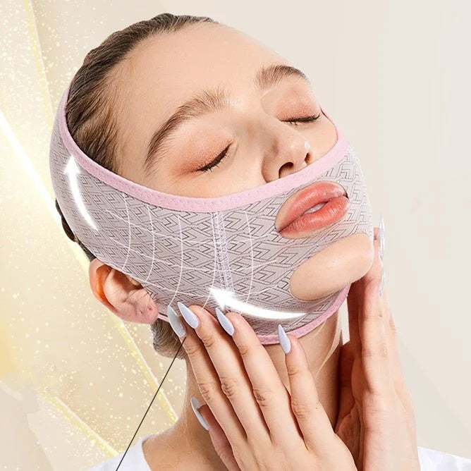 V-Face Lifting Bandage – Adjustable Facial Contouring &amp; Double Chin Support Mask