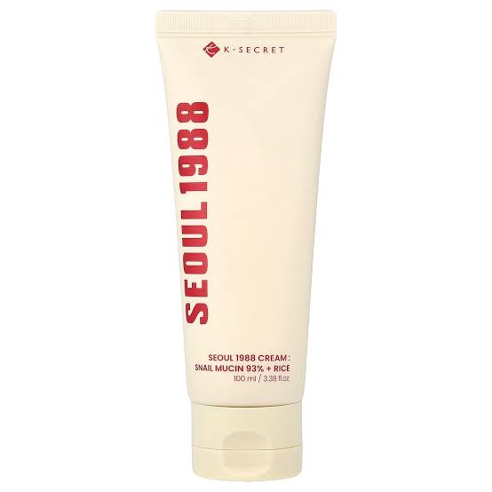 K-Secret Seoul 1988 Cream – Snail Mucin 93% + Rice | Hydrating, Brightening &amp; Skin Barrier Care