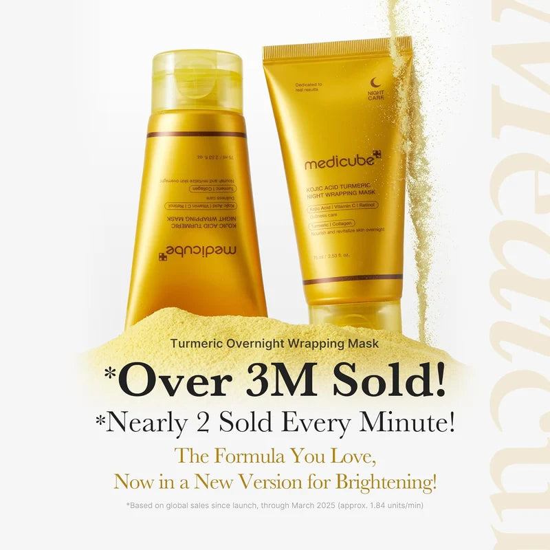 Medicube Kojic Acid Turmeric Night Wrapping Mask – Brightening & Overnight Skin Renewal