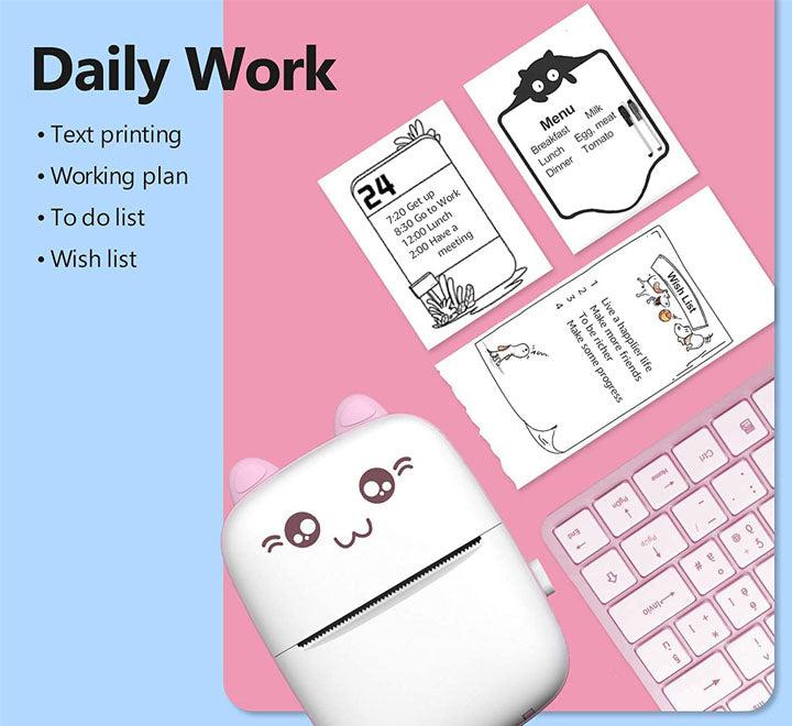 Multifunctional Wireless Thermal Printer – Portable Inkless Mini Printer