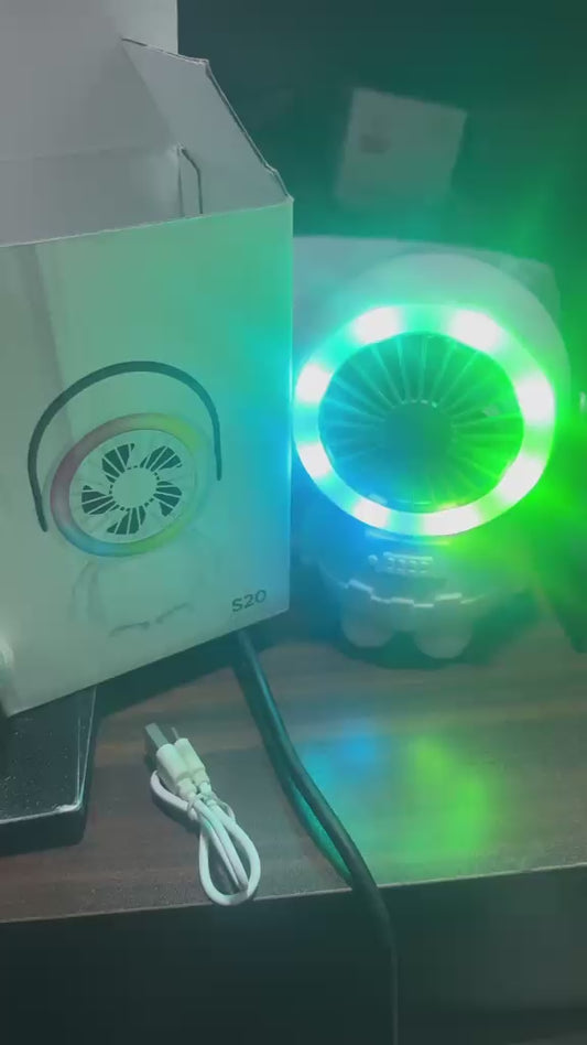Astro Series Astronaut Mini Desktop Fan – Portable USB Rechargeable Fan with RGB Night Light
