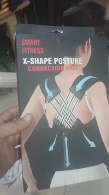Smart Fitness X-Shape Posture Correction Belt – Back & Shoulder Support for Men & Women