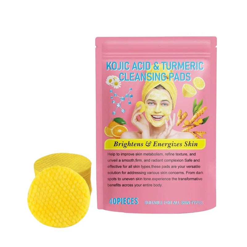 Turmeric Acid Cleansing Pads – Brightening, Exfoliating &amp; Pore-Cleansing Skincare